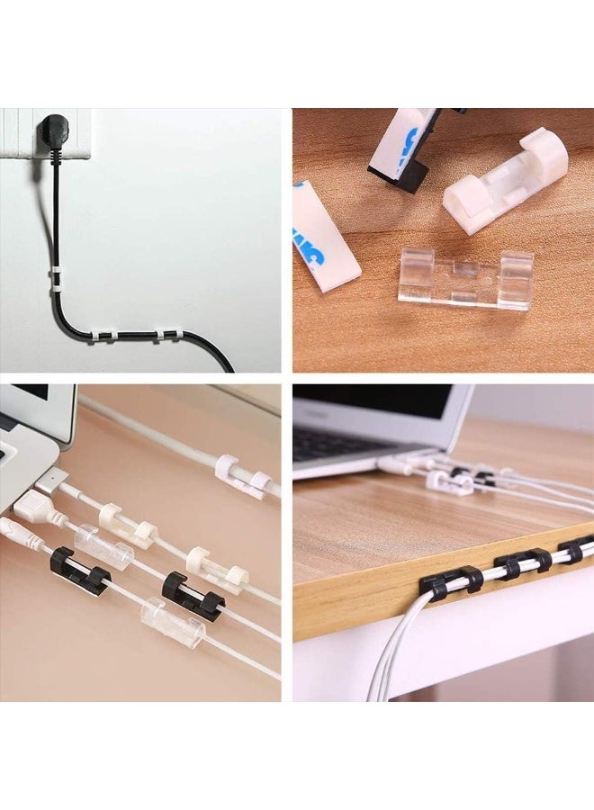 Clear Cable Clips – Self-Adhesive Wire Holder and Organizer for Wall Mounting, Perfect for Managing Charger Cords, TV Cables, Computer Wires, and USB Lines – Strong Adhesive Multi-Use Cable Organizers for Home, Office, and Car – 100 Pieces, Clear - Image 4