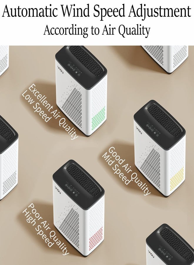 YIOU Air Purifiers for Home Large Room up to 547 ft², H13 True HEPA Air Filter 20dB Air Cleaner Odor Eliminator for Allergies Smoke Dust Pollen, Black - Image 2