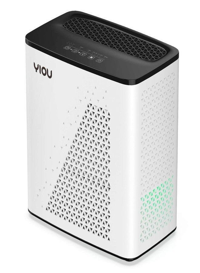 YIOU Air Purifiers for Home Large Room up to 547 ft², H13 True HEPA Air Filter 20dB Air Cleaner Odor Eliminator for Allergies Smoke Dust Pollen, Black - Image 1