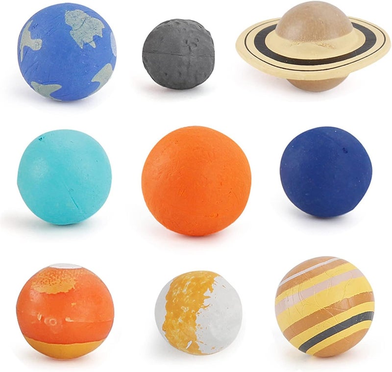 Nine Planets Model, Solar System Planet, Figure Playsets Collection Educational Toy for Astronomy Enthusiast, Fit for Toddlers and Kids suitable for 3+ - Image 2