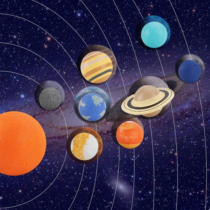 Nine Planets Model, Solar System Planet, Figure Playsets Collection Educational Toy for Astronomy Enthusiast, Fit for Toddlers and Kids suitable for 3+ - Image 4