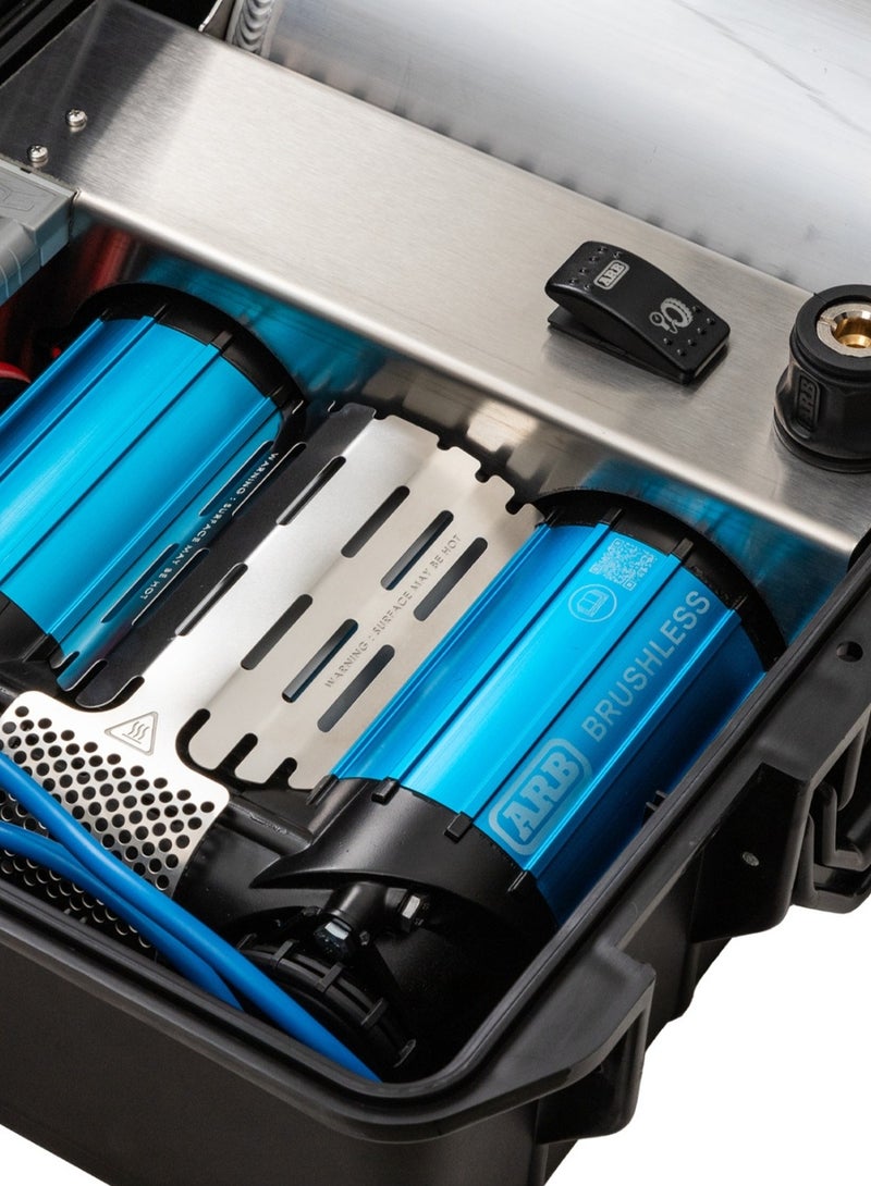 ARB CKBLTP12 Brushless Twin Motor Portable 12V Air Compressor - High Output, Active Cooling, Smart Protection, Includes 20ft Hose & Tire Kit - Image 5