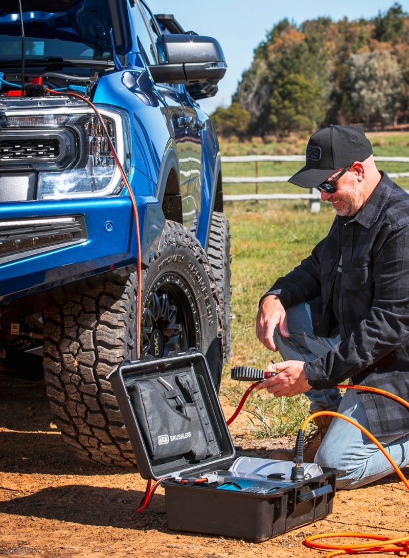 ARB CKBLTP12 Brushless Twin Motor Portable 12V Air Compressor - High Output, Active Cooling, Smart Protection, Includes 20ft Hose & Tire Kit - Image 3