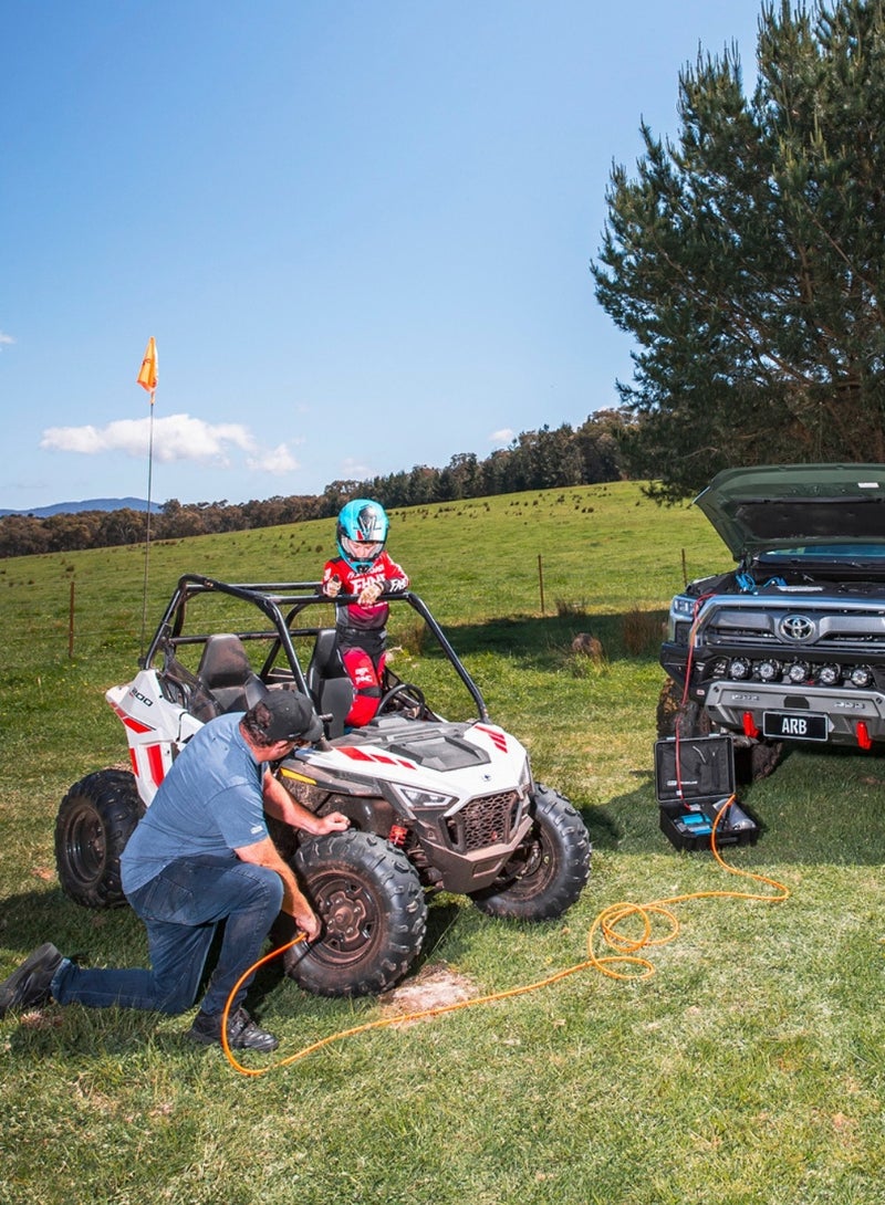 ARB CKBLTP12 Brushless Twin Motor Portable 12V Air Compressor - High Output, Active Cooling, Smart Protection, Includes 20ft Hose & Tire Kit - Image 4