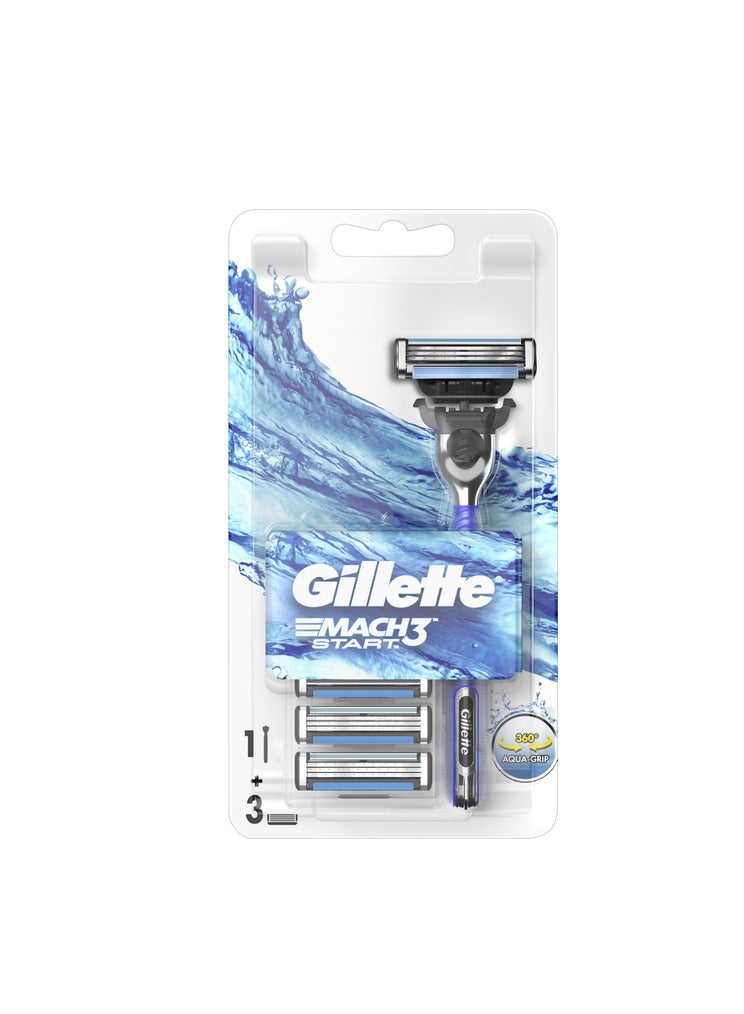 Gillette Pack of 2 Gillette Mach3 Start razor + spare head 2 pieces for men - Image 2