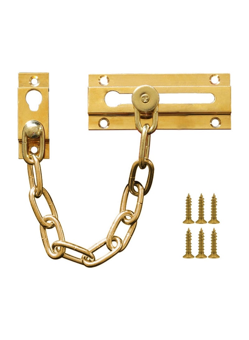 Stainless Steel Anti-Theft Chain Lock - 1 Pack Door Guard for Home, Apartment & Bedroom Security, Extra Front Door Lock Solution - Image 1