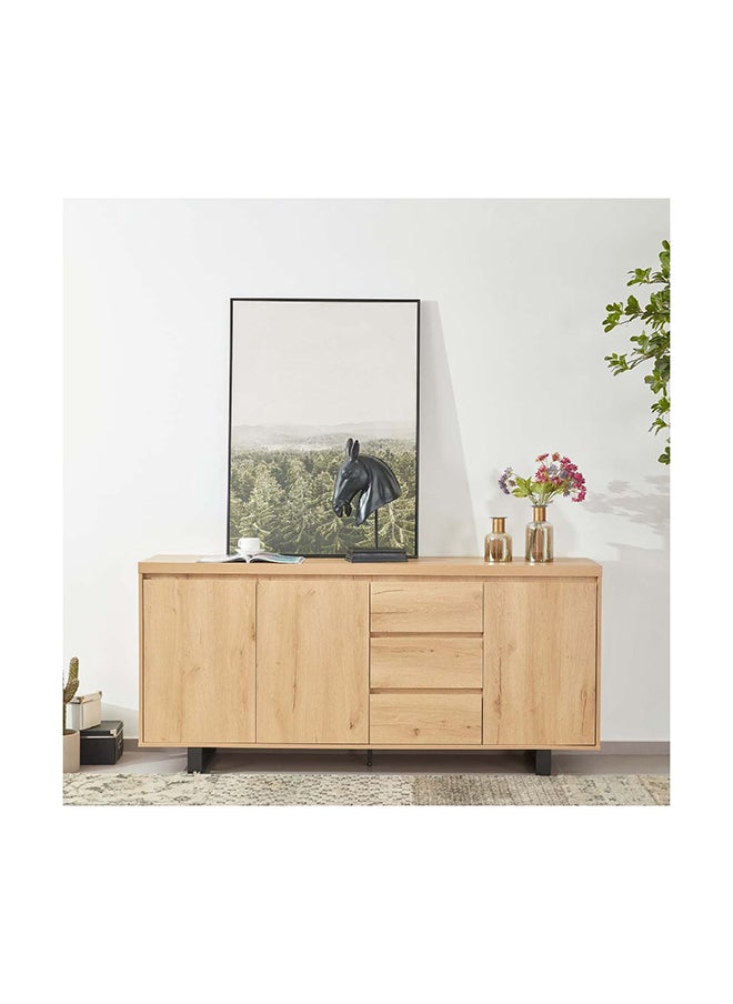 Home Box - Indus 3-Door Sideboard with 3-Drawers 45 x 85 x 190 cm - Image 1