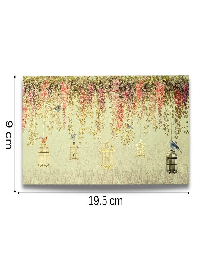 Fonsie cash shagun fancy design envelopes pack of 30 for gifting money on wedding gift, baby shower gift, shagun, family gatherings GOLD STAMPED, UV EMBOSING(Bird floral design) - Image 3
