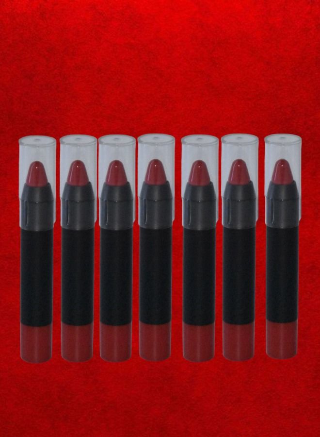 7 Pieces Red Lipstick Cream Number 10