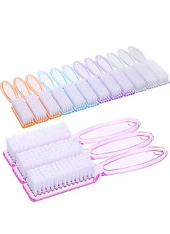 Patelai 15 Pieces Nail Brush for Cleaning Fingernails Nail Scrub Manicure Brush Handle Grip Cleaning Brushes Pedicure Brush for Toes and Nails Cleaning, 5 Colors(Fresh Colors)  - Image 1