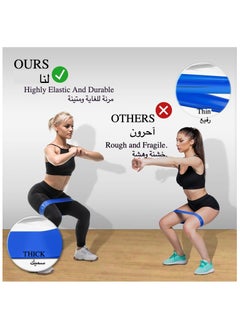 Anmi 5 Pcs Exercise Bands  for Working Out, Set with 5 Resistance Levels for Indoor and Outdoor Fitness, Leg Strength Training, Yoga  - Image 5