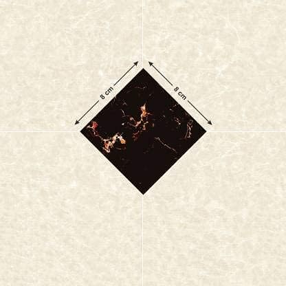 Vinyl Waterproof Self Adhesive Floor Sticker Tiles Sticker for Living Room Puja Room Home Decor Set of 20 Black 01  - Image 4