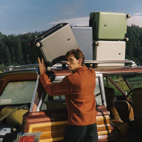 LEVEL8 حقيبة سفر قابلة للدحرجة معتمدة من شركات الطيران، حقائب يد بعجلات، حقائب خفيفة الوزن ذات ملمس مضيء للرجال والنساء، قفل TSA، 20 بوصة، رمادي داكن - Image 2