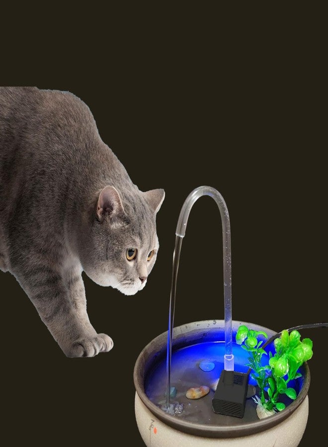 Petta USB Cat Water Fountain,Automatic Pet Fountain with Acrylic Curved Outlet Tube,Dog Water Dispenser for Camping,Outdoors, Bowl NOT Included PC101-1 - Image 1