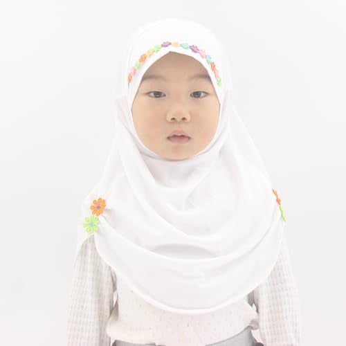 Modest Beauty حجاب فوري محتشم للأطفال للفتيات الحبيبات الحجاب الإسلامي مع زهور ناعمة - Image 2