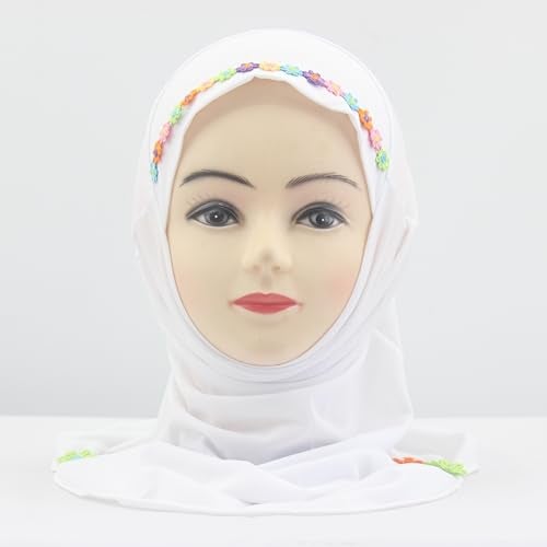 Modest Beauty حجاب فوري محتشم للأطفال للفتيات الحبيبات الحجاب الإسلامي مع زهور ناعمة - Image 4