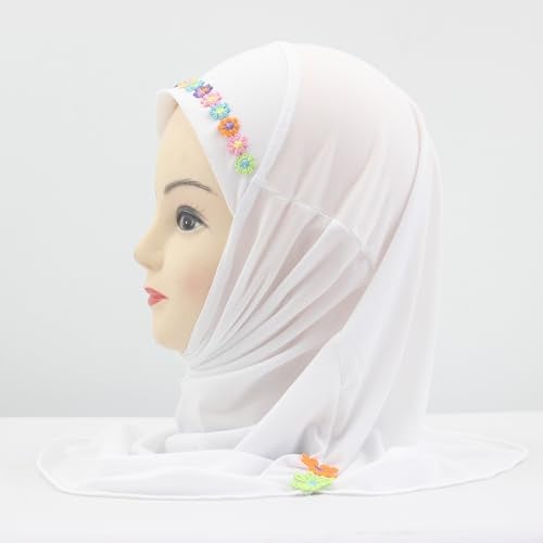 Modest Beauty حجاب فوري محتشم للأطفال للفتيات الحبيبات الحجاب الإسلامي مع زهور ناعمة - Image 5