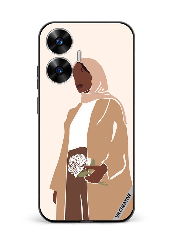VR CREATIVE Protective Case Cover For Realme C55 Woman In Hijab Design Multicolour - Image 1