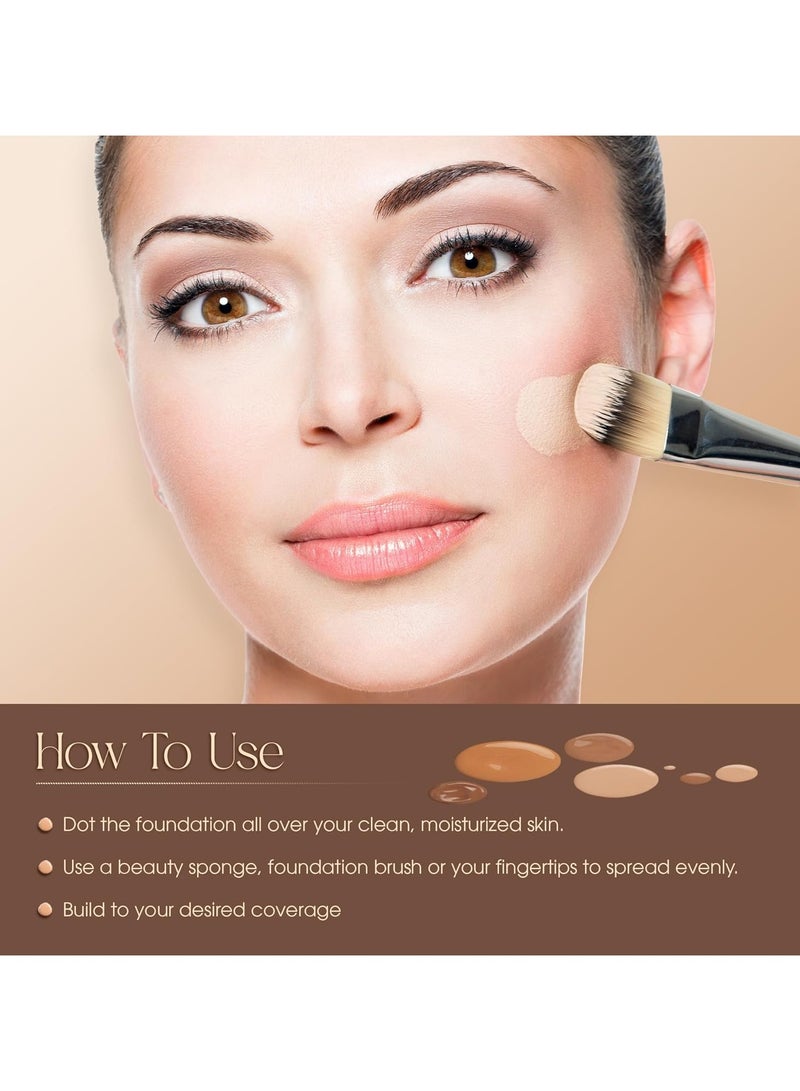 COLORS QUEEN ultra definition liquid foundation lightweight full coverage dewy finish easy blend waterproof and sweat proof face makeup foundation caramel 30ml - Image 4