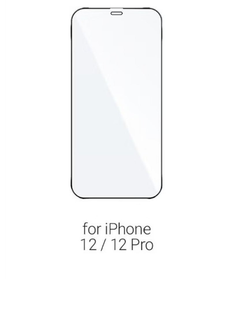 Tempered glass screen protector for Apple iPhone 12/12 Pro black  - Image 4