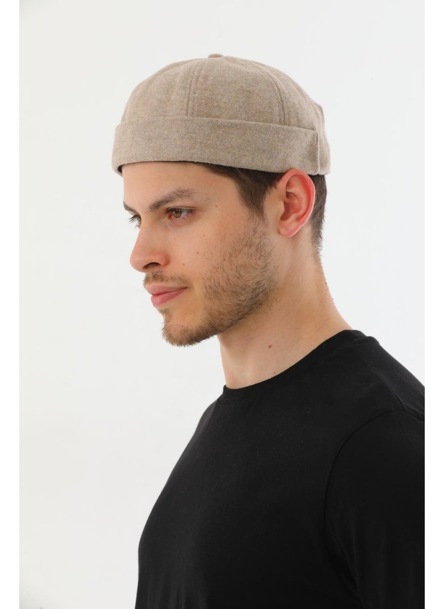 Elif Iç Giyim Elif Underwear Stamp Beige Back Adjustable Retro Hip-Hop Skullcap Hat  - Image 2
