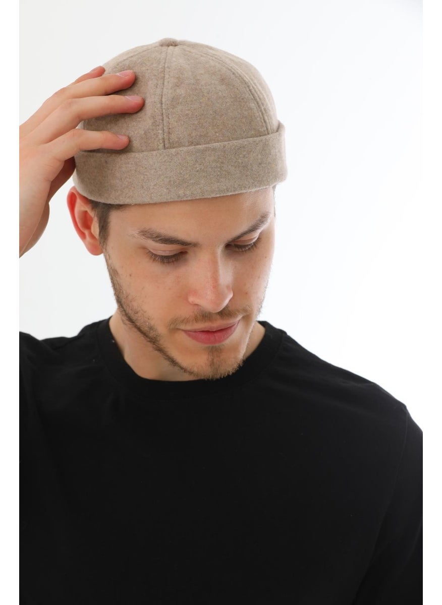Elif Iç Giyim Elif Underwear Stamp Beige Back Adjustable Retro Hip-Hop Skullcap Hat  - Image 3