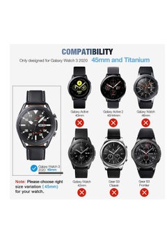 Y&D Screen Protector Compatible for Samsung Galaxy Watch 3 45mm Invisible Defender Tempered and 2 Pack Glass Protective Film TPU Cover Accessories Set  - Image 4