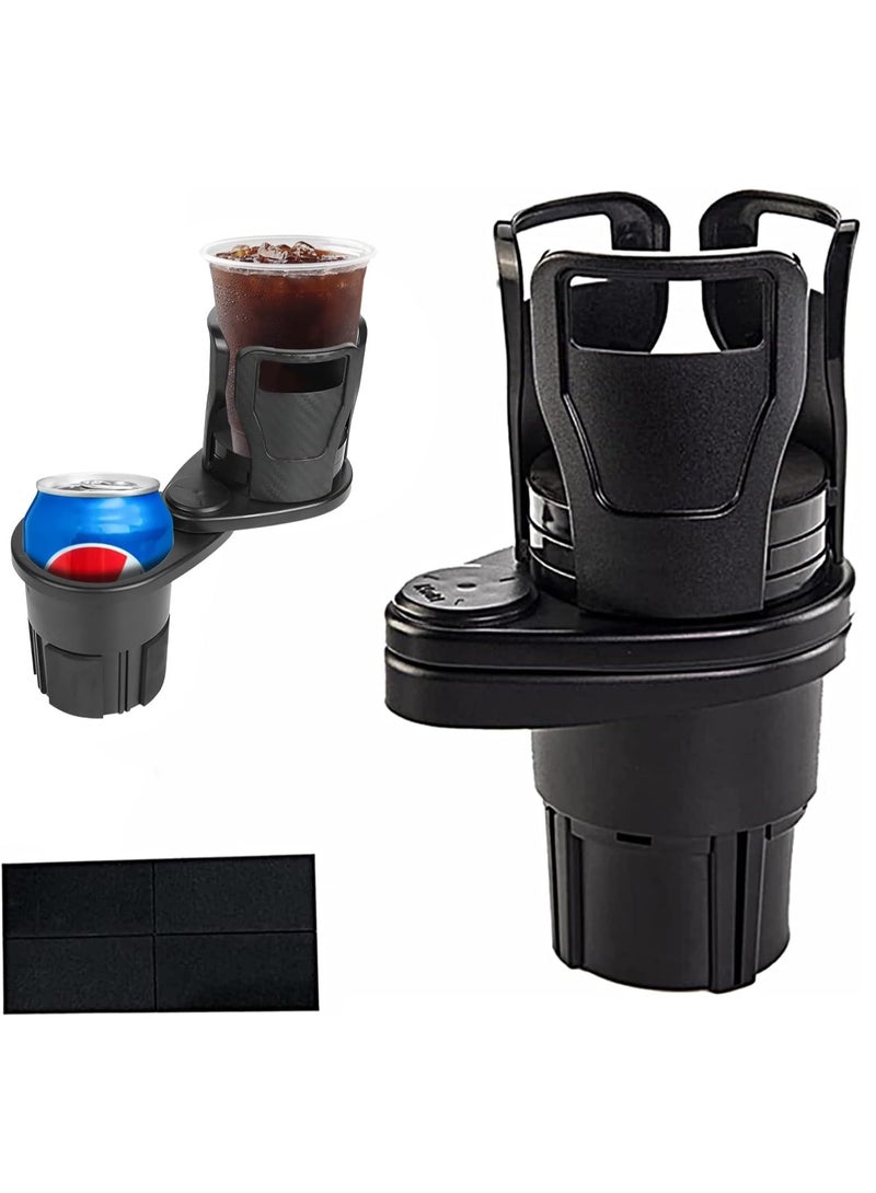 RATSAW Car Cup Holder Expander Car Dual Cup Holder Adjustable 2 In 1 Multifunctional Car Cup Stand Expander for Cars 360°Rotating Car Coffee Drink Cup Holder Expander Adjustable Diameter  - Image 1