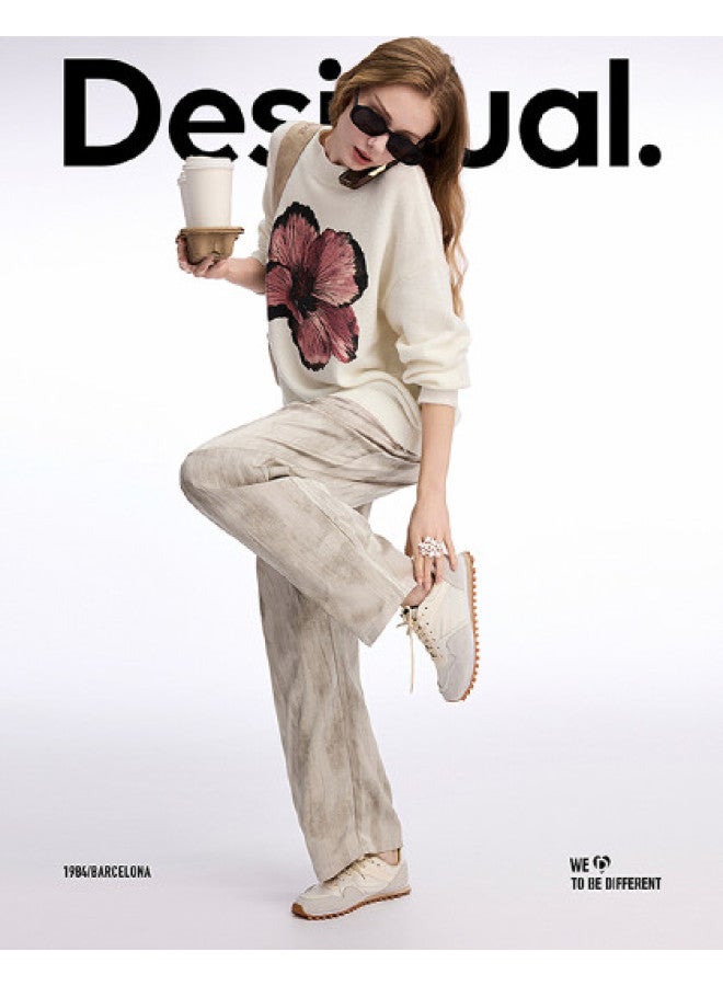 DESIGUAL printed Loose Straight-leg Women's Casual Pants - Image 1