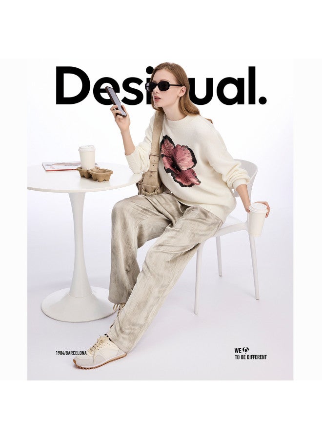 DESIGUAL printed Loose Straight-leg Women's Casual Pants - Image 4