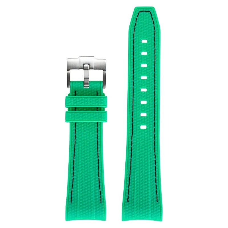 Bluejw Hot Sale 22mm TPU Rubber Watch Strap with Curved Ends – Replacement Band for Swatch & Blancpain 5 OCEANS Watches - Image 1