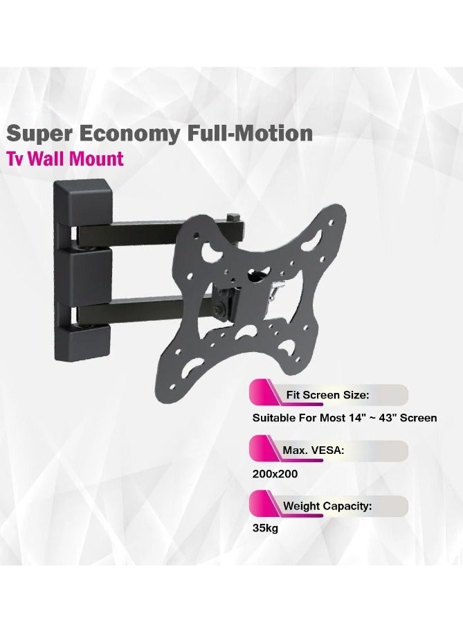 Skill Tech Super Economy Full-Motion TV Wall Mount - Image 2