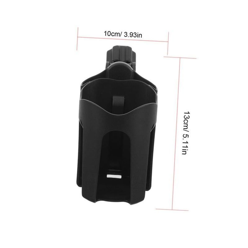 Adjustable Cup Holder For Wheelchairs Walkers Strollers 2 Pack Black - Image 3