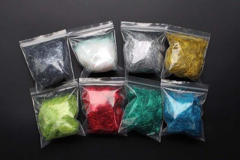 Tigofly 8 Packs 8 Colors 2g ICE Dubbing Ice Dub Thread Wing Body Trout Nymph Fly Fishing Tying Materials Green Red Golden Silver Pearl - Image 2