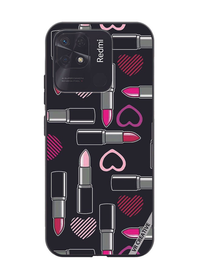VR CREATIVE Protective Case Cover For Xiaomi Redmi 10C Lipsticks Design Multicolour - Image 1