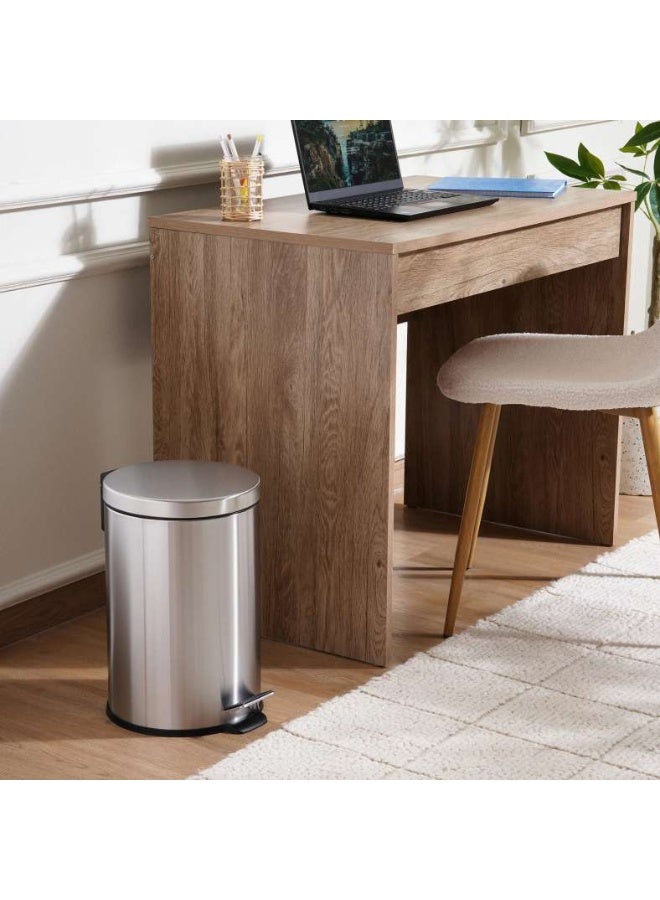 Pan Home Daily Soft Close Metal Pedal Bin 31.5x25.8x39cm 12L - Chrome - Image 1