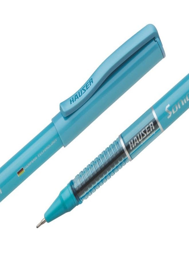 Hauser Sonic X Gel Pen Card Pack | Water Proof Ink For Smooth Flow System | Comfortable Grip With Smudge Free Writing | Sturdy Refillable Pen | Blue Ink, Set Of 10 Pens x 2 Packs - Image 5