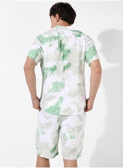 Campus Sutra Men's Tie-Dye Print Casual Co-Ord Set  - Image 5