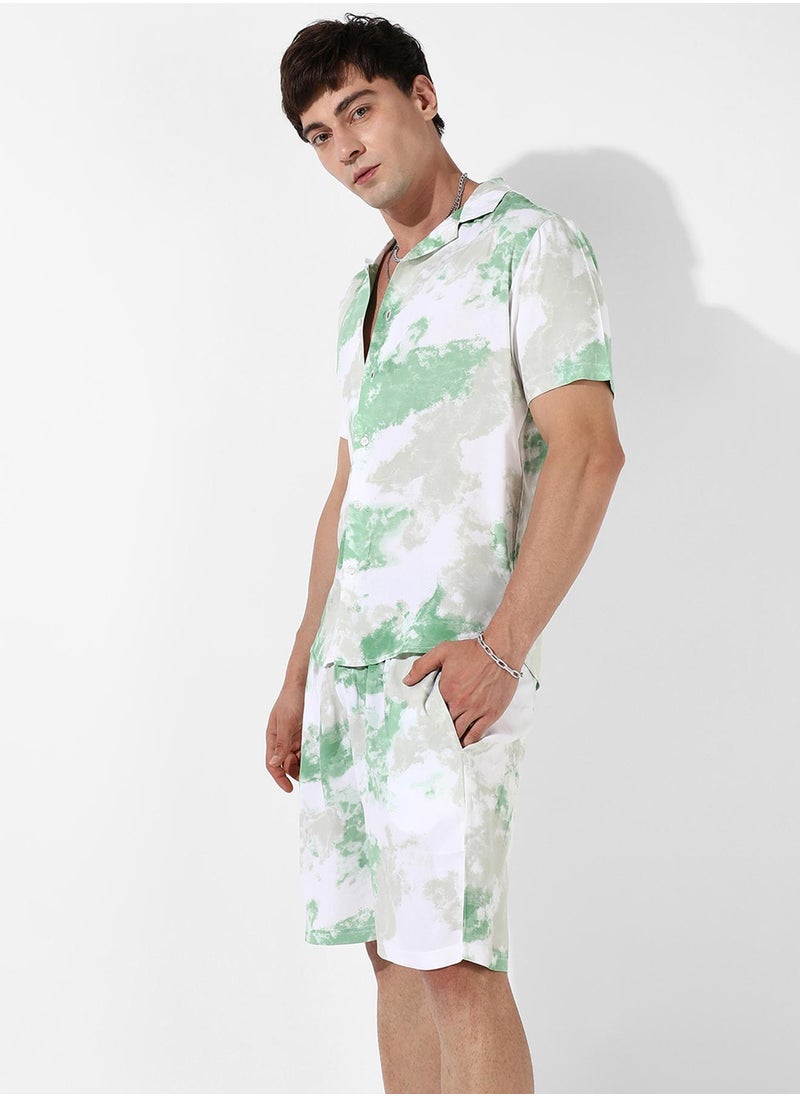 Campus Sutra Men's Tie-Dye Print Casual Co-Ord Set  - Image 3