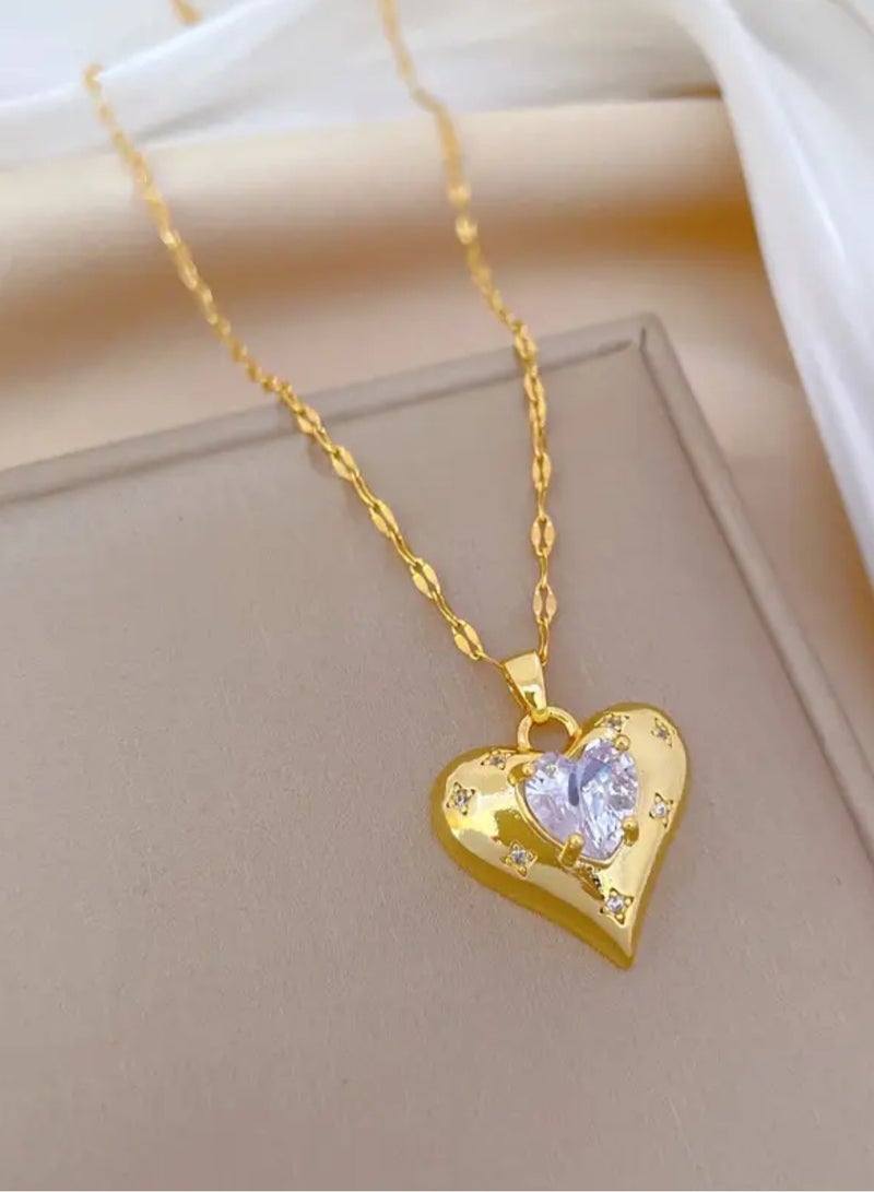 إيكوال سلسال نسائي مصنوع من الاستانلس ستيل مطلي باللون الذهبي - Image 3