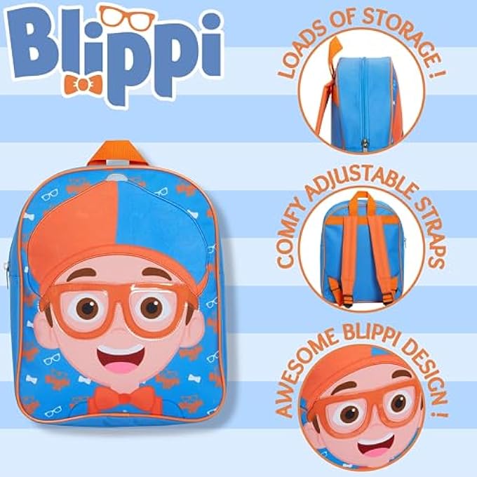 Blippi حقيبة ظهر للأطفال الأولاد والبنات حقيبة ظهر ثلاثية الأبعاد لمرحلة ما قبل المدرسة - Image 2