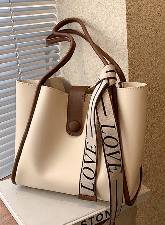 Canvas Tote Bag with Pockets,Crossbody Bag Tote，Large Canvas Tote Purse,Top Handle Shoulder Handbags,Casual Work Bags,Everyday Satchel Bags, Everything Tote Bag for Working,Traveling,Shopping,one size,brown - Image 1