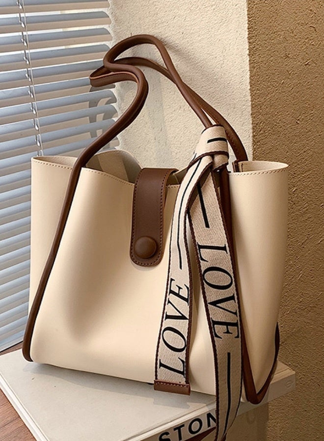 Nestvel Tote Bag with Pockets,Crossbody Bag Tote，Large  Tote Purse,Top Handle Shoulder Handbags,Casual Work Bags,Everyday School Bags, Everything Tote Bag for Working,Traveling,Shopping,One Size,Brown - Image 1