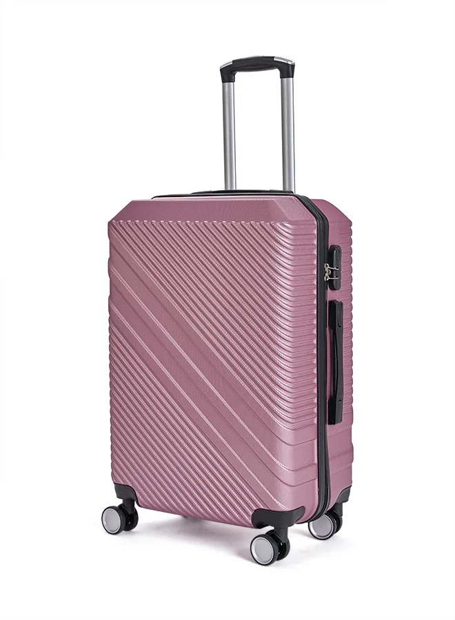 LIMRA Travel Bags From limra it consists of 3 luggage bags with a modern design and a solid rosegold color