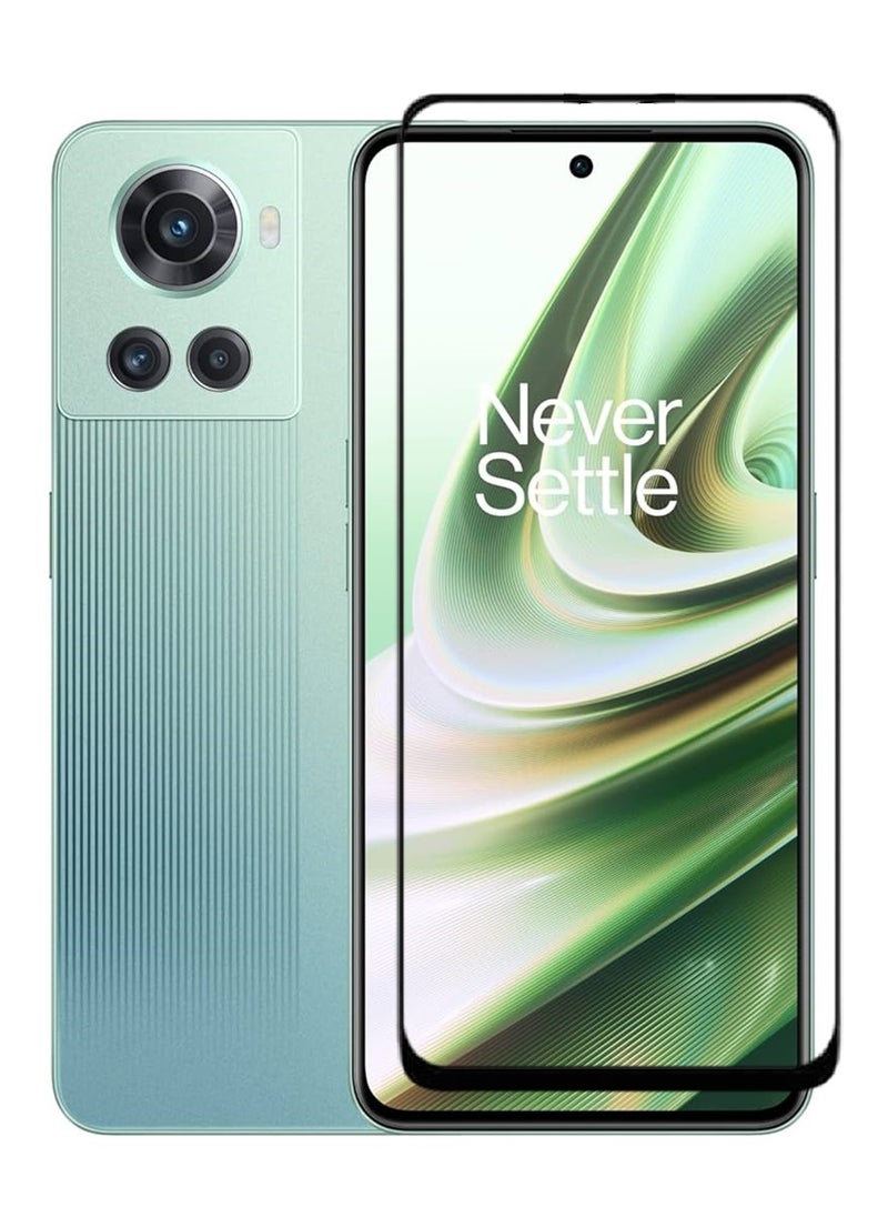 AINA حماية شاشة زجاجية مقسّاة 5D مصممة لهاتف OnePlus 10R تغطي الشاشة بالكامل مع لاصق كامل من الحافة إلى الحافة وخالية من الفقاعات - Image 1