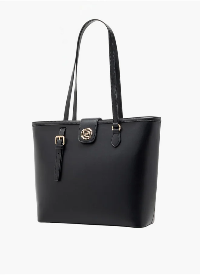 بابريكا Women's Solid Tote Bag with Double Handle and Zip Closure