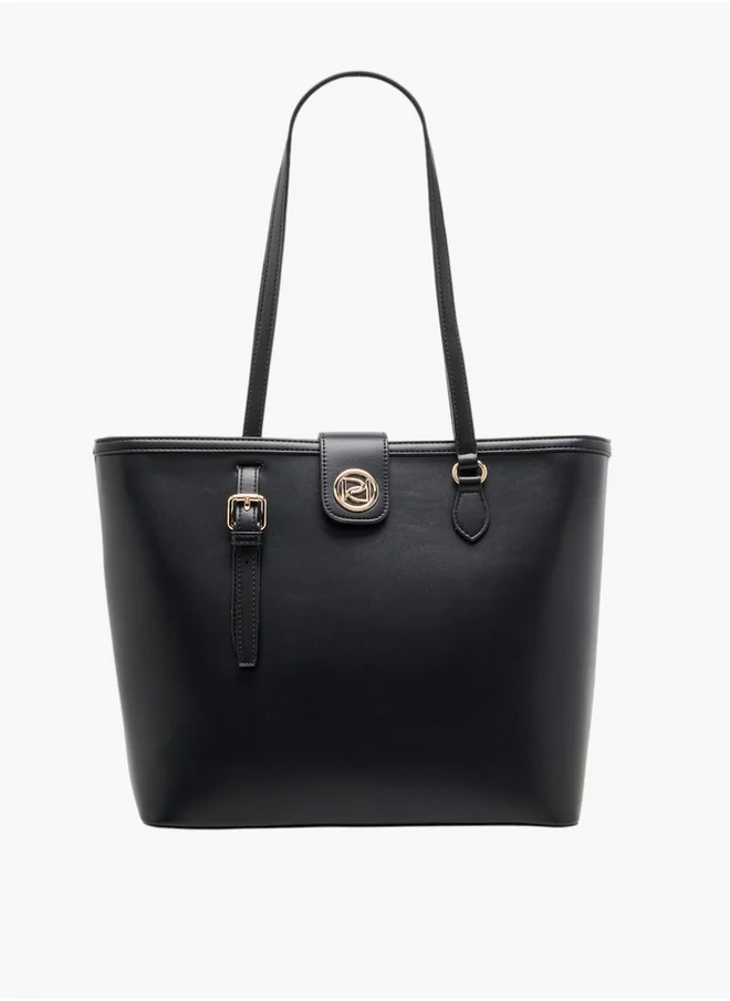 بابريكا Women's Solid Tote Bag with Double Handle and Zip Closure