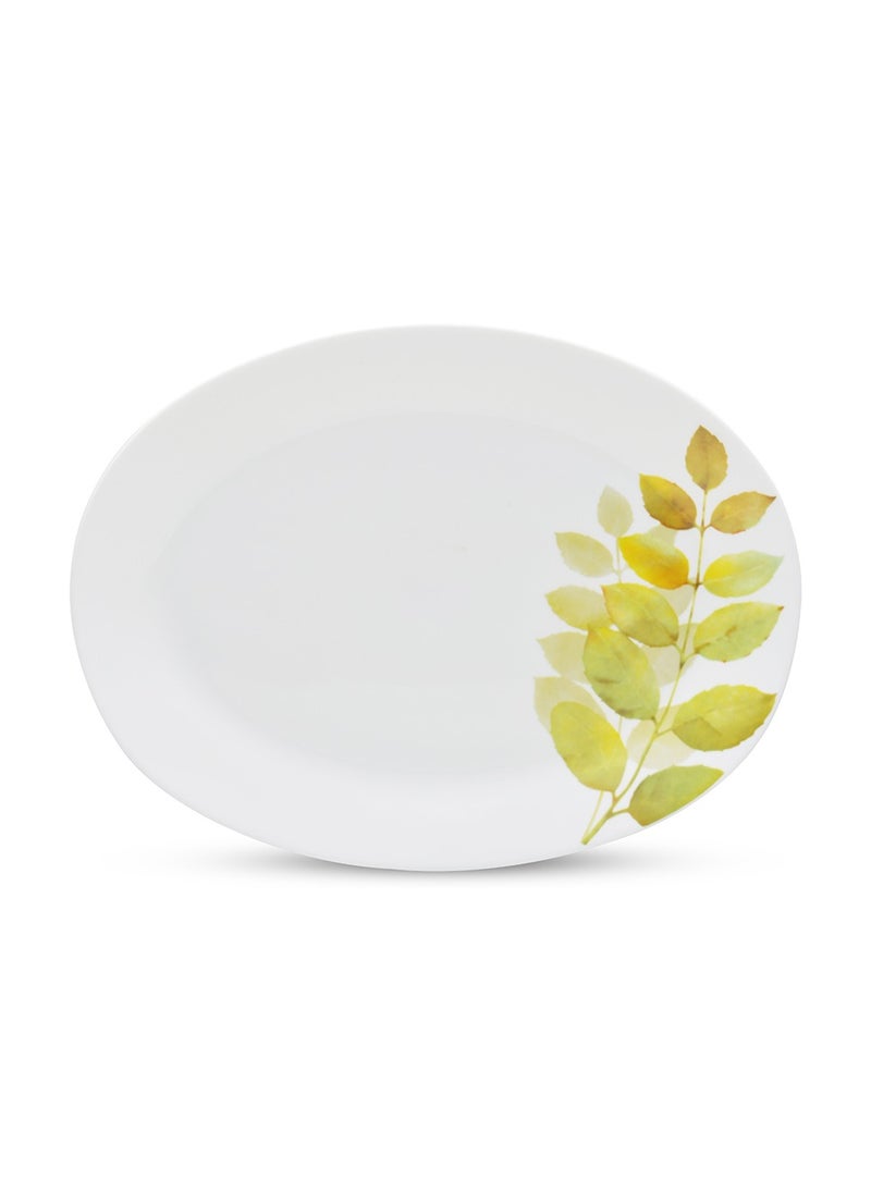 Laopala Dinner Set 44Pcs Ivory Autumn Shadow - Opal Glass Dinnerware, Floral Design, Multi-colored, Dishwasher Proof, and Microwaveable.  - Image 4