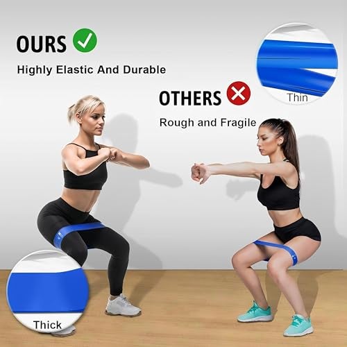 CLAPONE 2 Pcs Professional Resistance Bands Resistance Loop Exercise Bands/Latex-Free, Elastic Band/Wor Out Bands/Women or Men/Exercise Bands Set/Physical Therapy/Exercise Loops for YOG/Pilates - Image 4