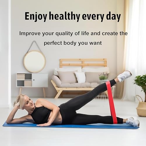 CLAPONE 2 Pcs Professional Resistance Bands Resistance Loop Exercise Bands/Latex-Free, Elastic Band/Wor Out Bands/Women or Men/Exercise Bands Set/Physical Therapy/Exercise Loops for YOG/Pilates - Image 3